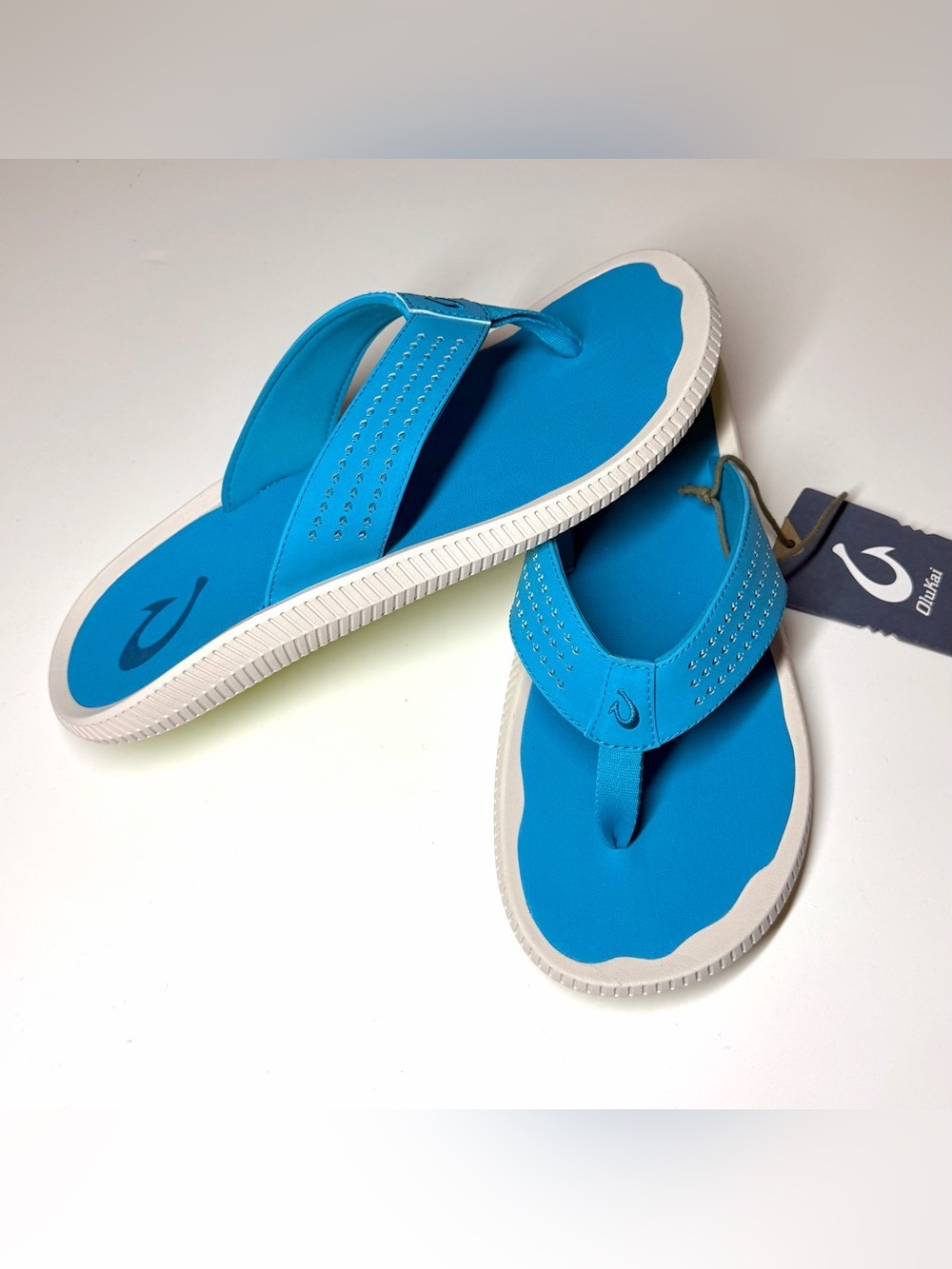 OluKai Ulele Men's Beach Sandals in Tropic Blue / Water Ready Size - 11 - Picture 3 of 8